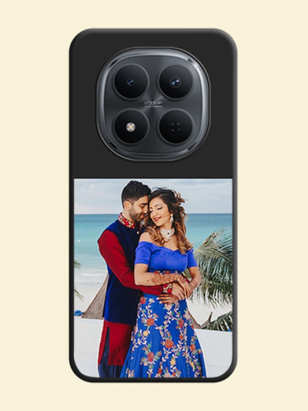 Image Upload With Space Black Color On Custom Soft Matte Mobile Back Cover - Poco M8 5G