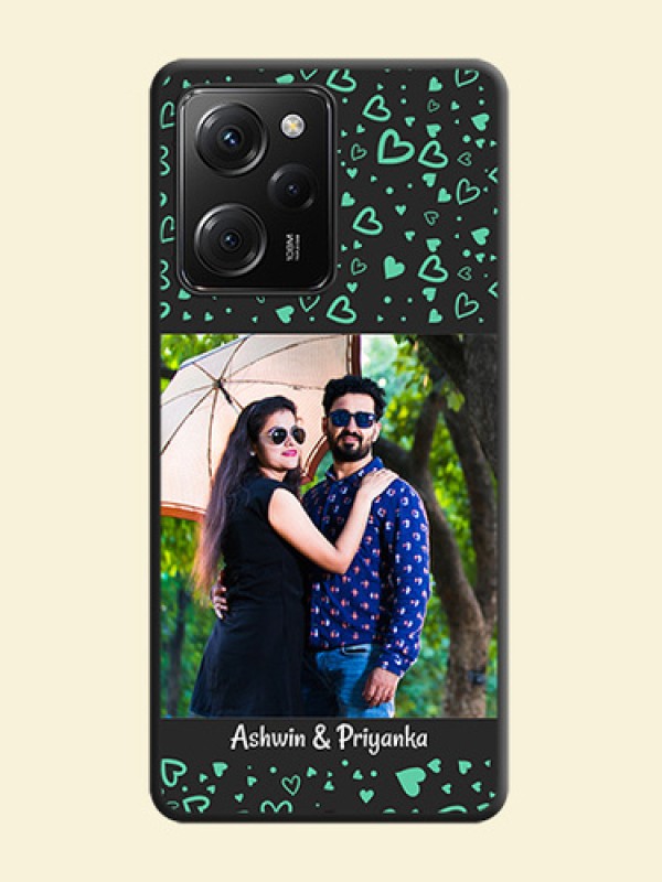 Sea Green Indefinite Love Pattern - Photo on Space Black Soft Matte Mobile Cover -Poco X5 Pro 5G