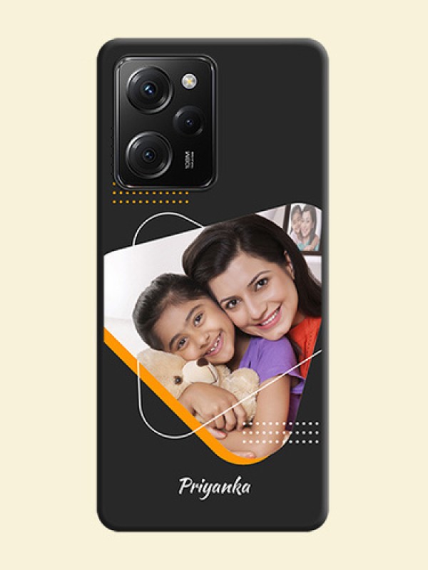 Yellow Triangle - Photo on Space Black Soft Matte Phone Cover -Poco X5 Pro 5G
