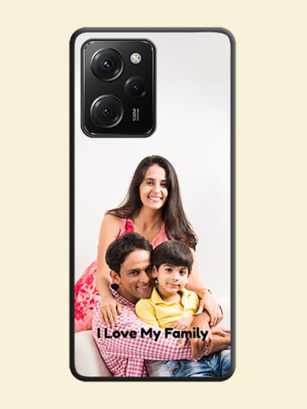 Full Single Pic Upload With Text On Space Black Personalized Soft Matte Phone Covers -ApplePoco X5 Pro 5G