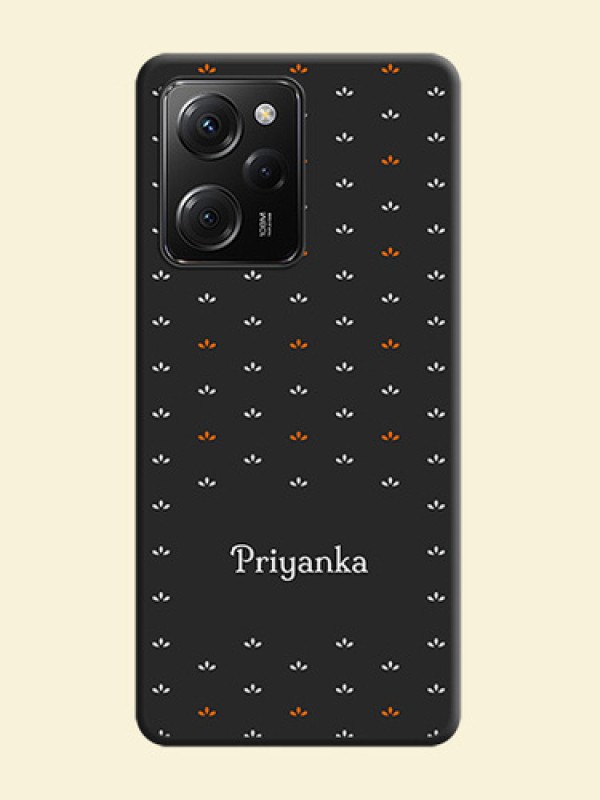 Simple Pattern With Custom Text On Space Black Personalized Soft Matte Phone Covers -ApplePoco X5 Pro 5G