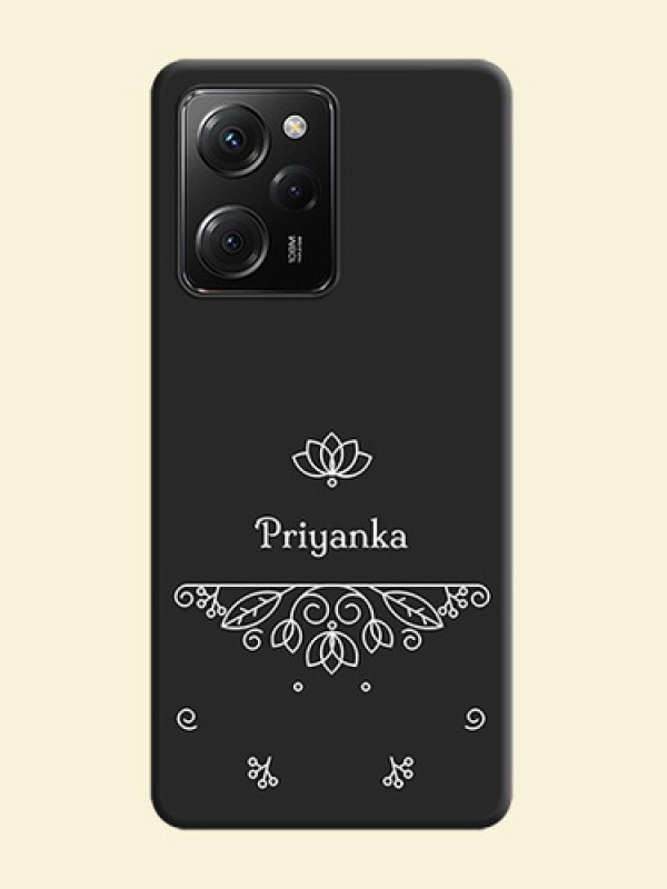 Lotus Garden Custom Text On Space Black Personalized Soft Matte Phone Covers -ApplePoco X5 Pro 5G