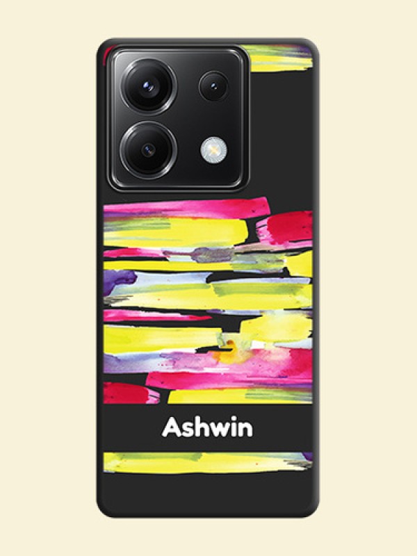 Brush Coloured on Space Black Personalized Soft Matte Phone Covers - Poco X6 5G