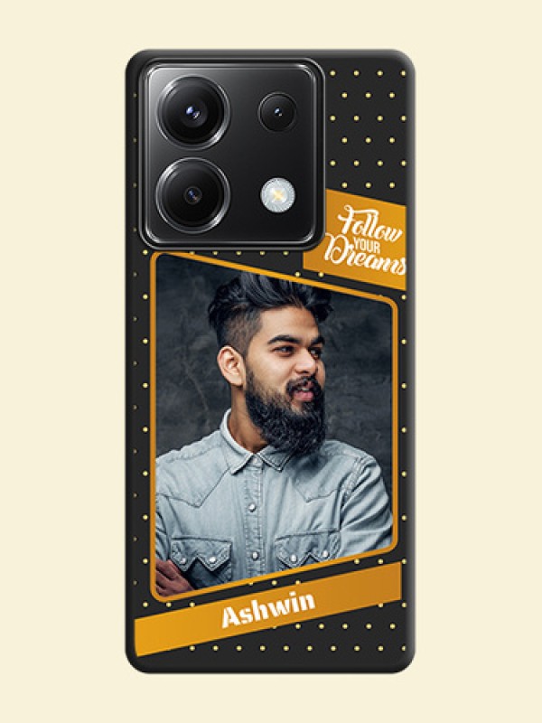 Follow Your Dreams with White Dots on Space Black Custom Soft Matte Phone Cases - Poco X6 5G
