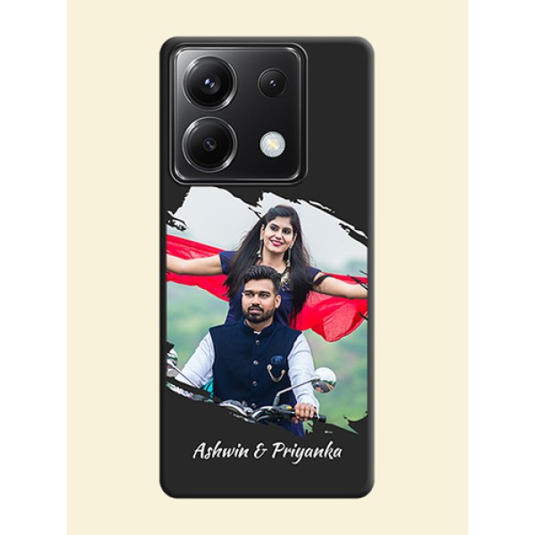 Grunge Brush Strokes - Photo on Space Black Soft Matte Back Cover - Poco X6 5G