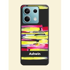 Brush Coloured on Space Black Personalized Soft Matte Phone Covers - Poco X6 Neo 5G