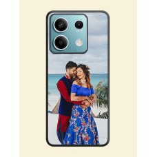 Full Single Pic Upload On Space Black Personalized Soft Matte Phone Covers - Poco X6 Neo 5G