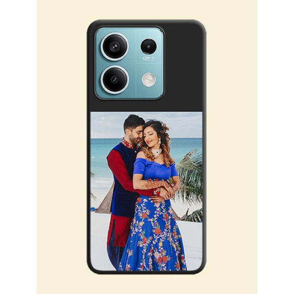 Image Upload With Space Black Color On Custom Soft Matte Mobile Back Cover - Poco X6 Neo 5G