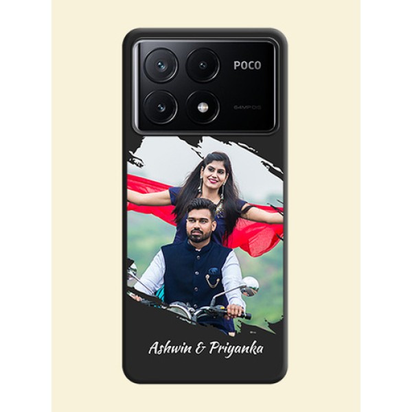 Grunge Brush Strokes - Photo on Space Black Soft Matte Back Cover - Poco X6 Pro 5G