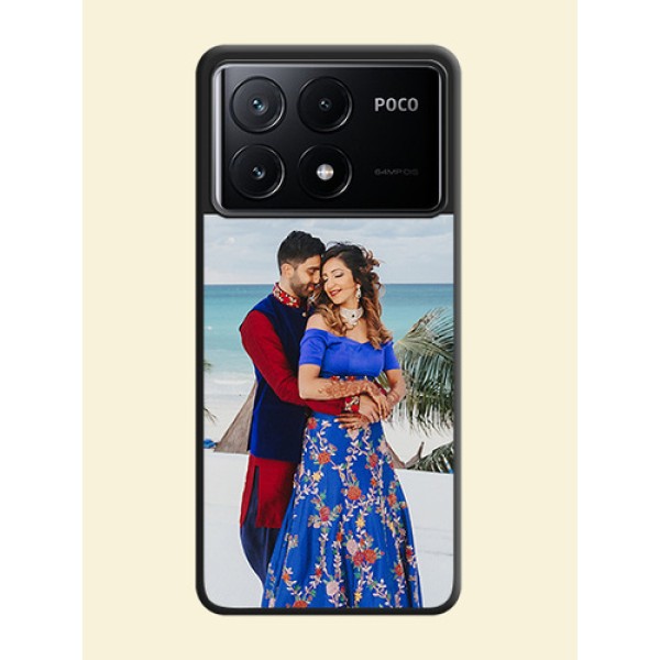 Image Upload With Space Black Color On Custom Soft Matte Mobile Back Cover - Poco X6 Pro 5G
