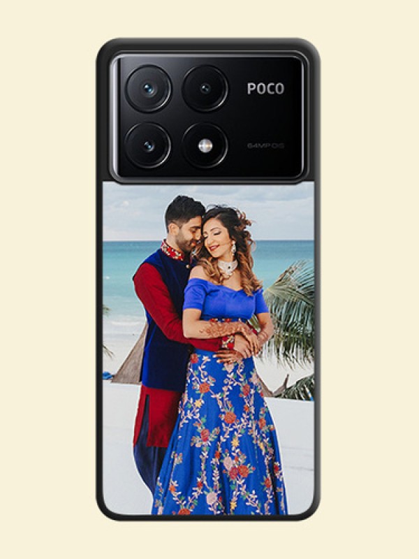 Image Upload With Space Black Color On Custom Soft Matte Mobile Back Cover - Poco X6 Pro 5G