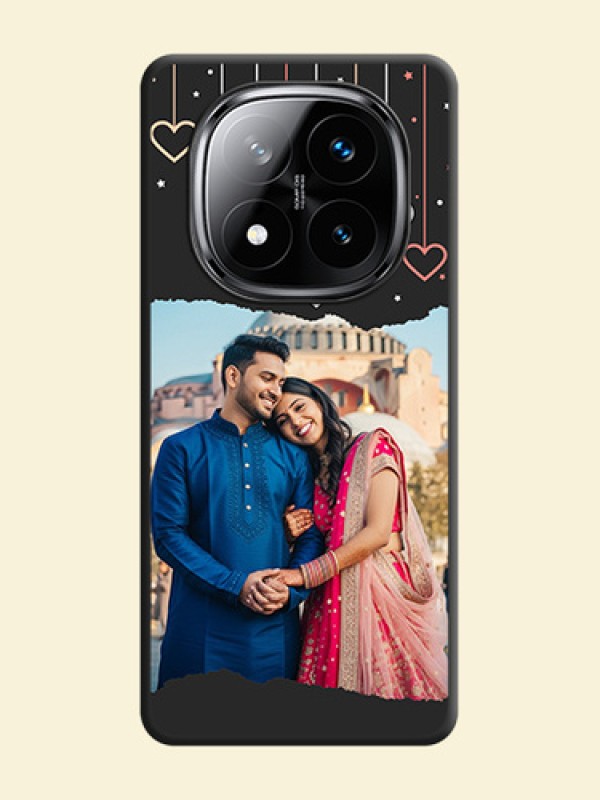Love Hangings with Splash Wave Picture On Space Black Custom Soft Matte Mobile Back Cover - Poco X7 5G