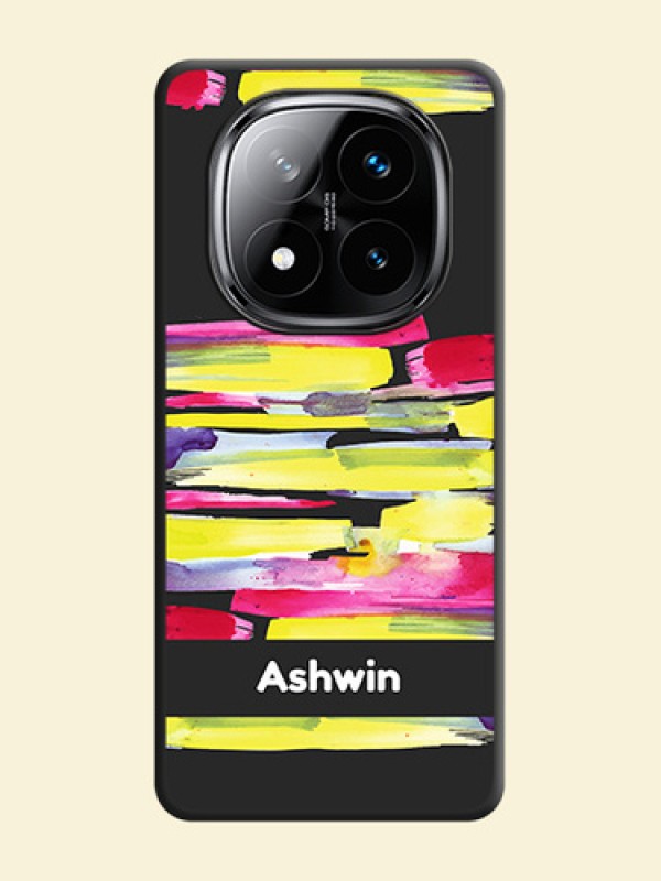 Brush Coloured On Space Black Custom Soft Matte Mobile Back Cover - Poco X7 5G