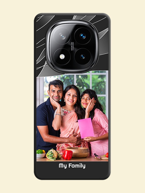 Mixed Wave Lines on Photo On Space Black Custom Soft Matte Mobile Back Cover - Poco X7 5G