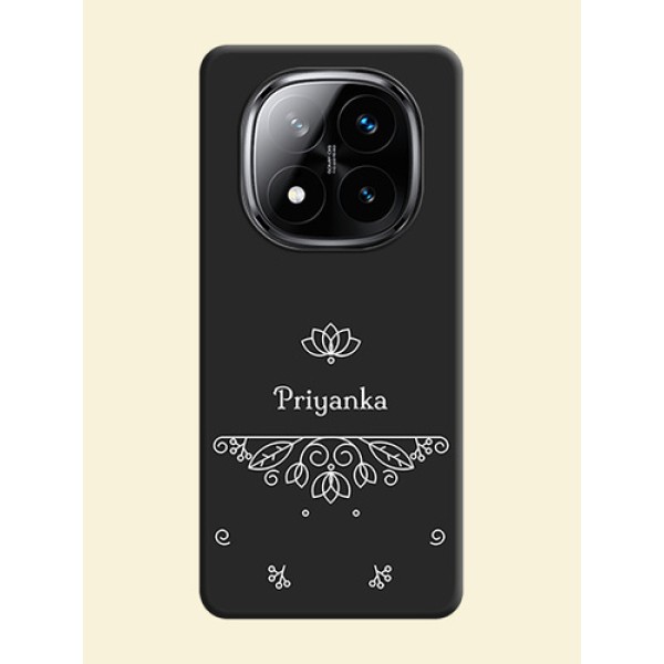 Lotus Garden Custom Text On Space Black Custom Soft Matte Mobile Back Cover - Poco X7 5G
