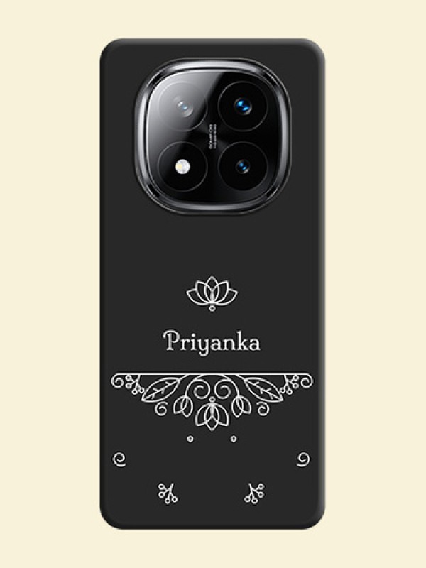 Lotus Garden Custom Text On Space Black Custom Soft Matte Mobile Back Cover - Poco X7 5G