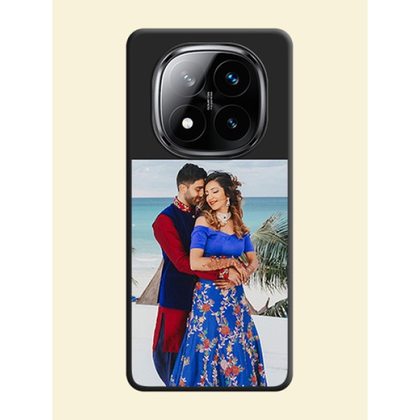 Image Upload With Space Black Color On Custom Soft Matte Mobile Back Cover - Poco X7 5G