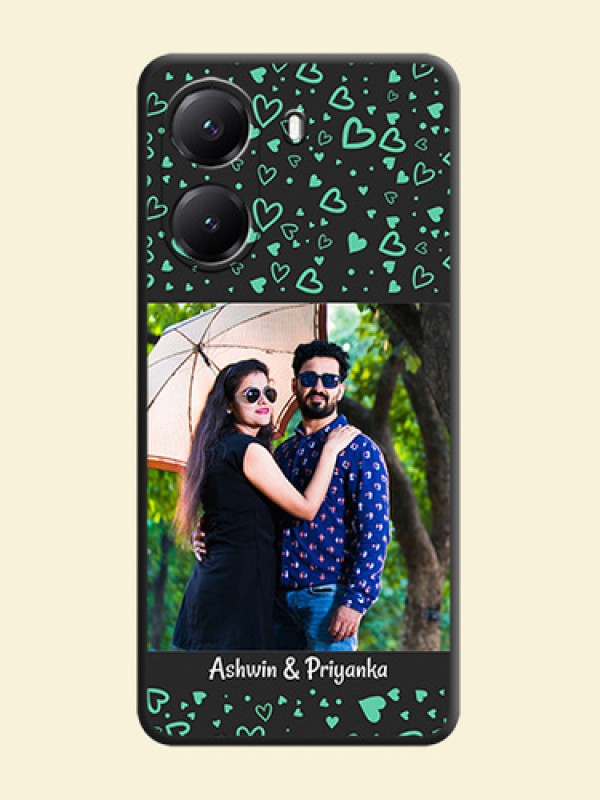 Sea Green Indefinite Love Pattern on Photo On Space Black Custom Soft Matte Mobile Back Cover - Poco X7 Pro 5G