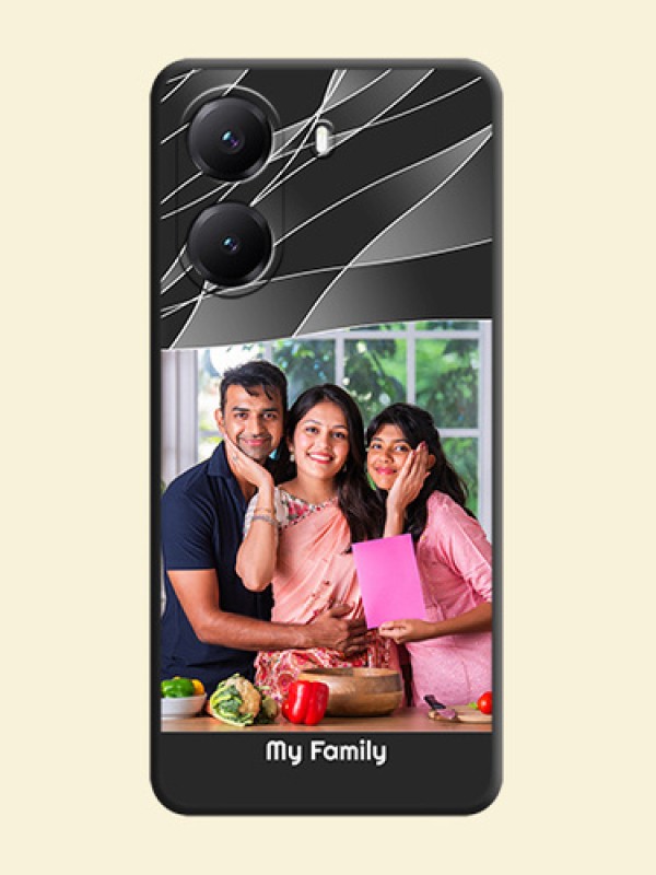Mixed Wave Lines on Photo On Space Black Custom Soft Matte Mobile Back Cover - Poco X7 Pro 5G