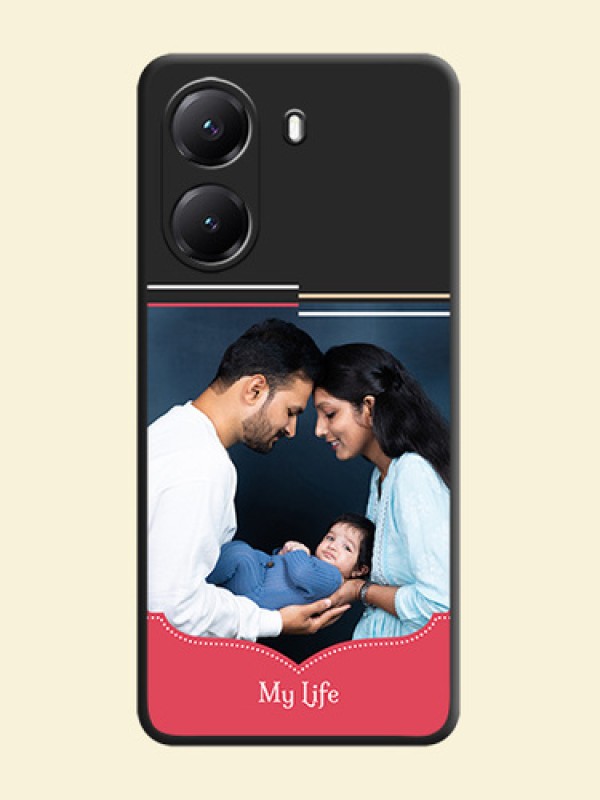 Classic Plain Design with Name On Space Black Custom Soft Matte Mobile Back Cover - Poco X7 Pro 5G