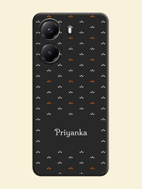 Simple Pattern With Custom Text On Space Black Custom Soft Matte Mobile Back Cover - Poco X7 Pro 5G