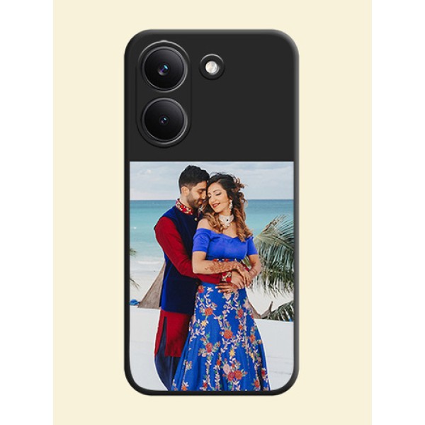 Image Upload With Space Black Color On Custom Soft Matte Mobile Back Cover - Poco X8 Pro 5G