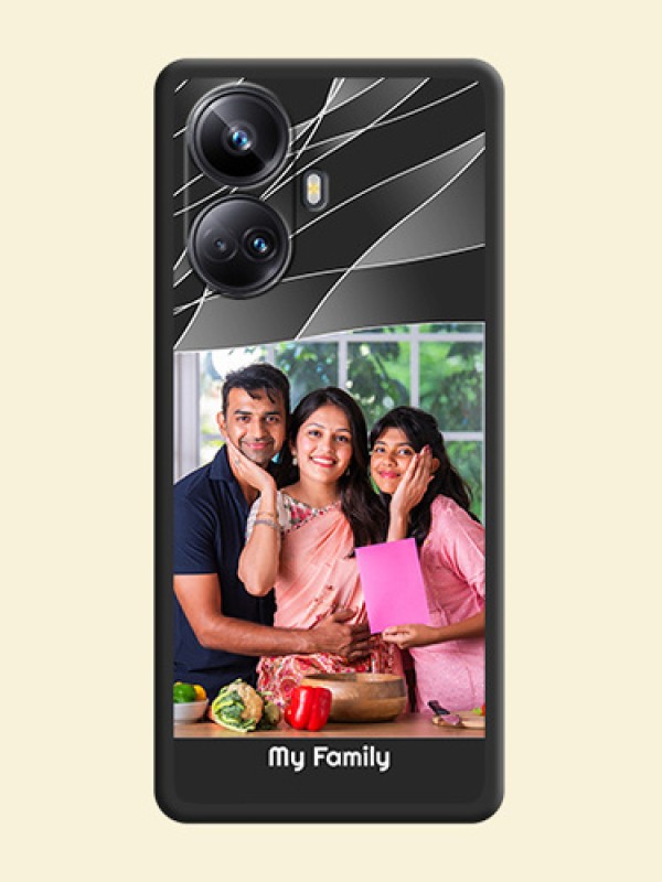 Mixed Wave Lines on Photo on Space Black Soft Matte Mobile Cover - Realme 10 Pro Plus 5G