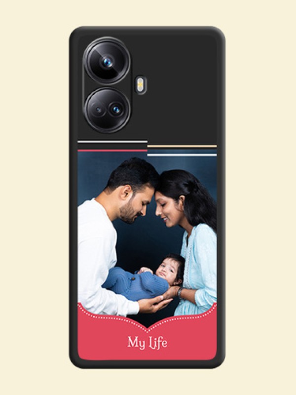 Classic Plain Design with Name on Photo on Space Black Soft Matte Phone Cover - Realme 10 Pro Plus 5G