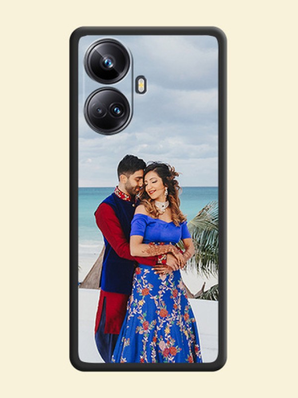 Full Single Pic Upload On Space Black Personalized Soft Matte Phone Covers -Realme 10 Pro Plus 5G