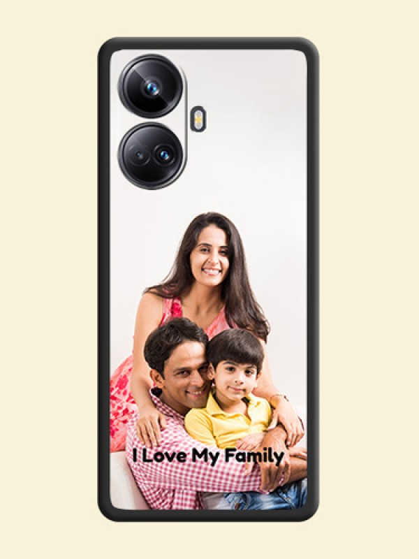 Full Single Pic Upload With Text On Space Black Personalized Soft Matte Phone Covers -Realme 10 Pro Plus 5G