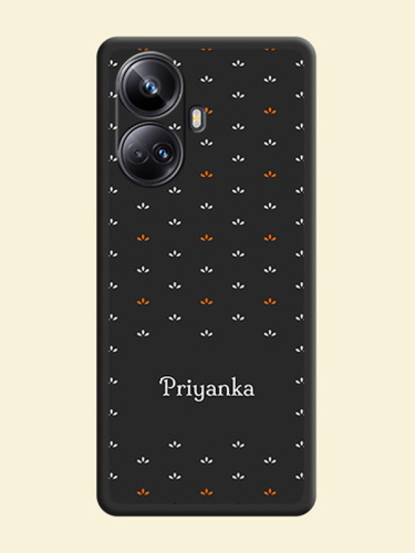 Simple Pattern With Custom Text On Space Black Personalized Soft Matte Phone Covers -Realme 10 Pro Plus 5G