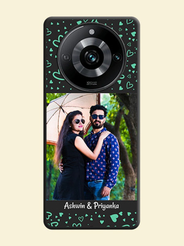 Sea Green Indefinite Love Pattern - Photo on Space Black Soft Matte Mobile Cover - Realme 11 Pro 5G