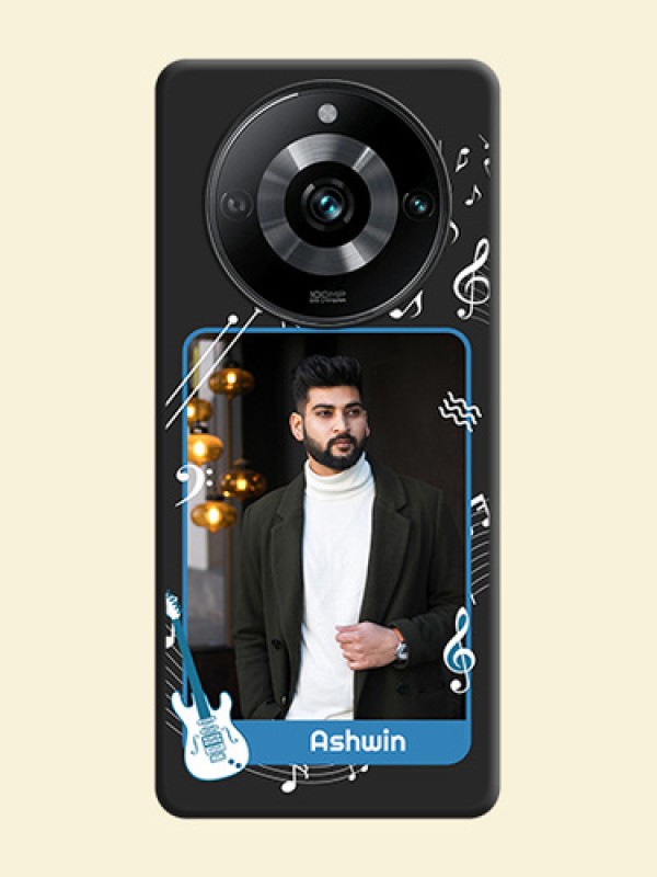 Musical Theme Design with Text - Photo on Space Black Soft Matte Mobile Case - Realme 11 Pro 5G