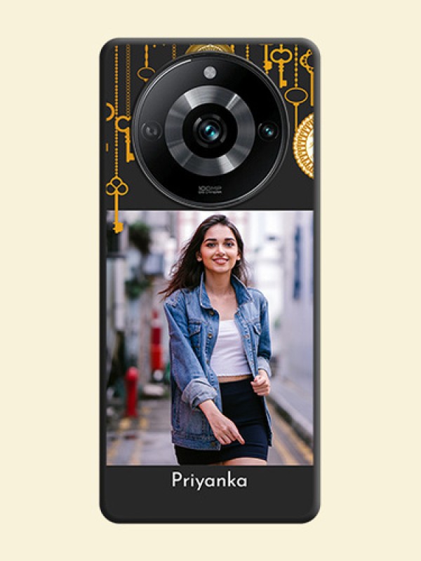 Decorative Design with Text on Space Black Custom Soft Matte Back Cover - Realme 11 Pro 5G