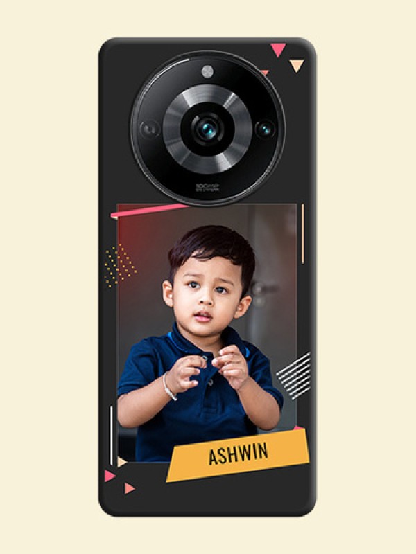Photo Frame with Triangle Small Dots - Photo on Space Black Soft Matte Back Cover - Realme 11 Pro 5G