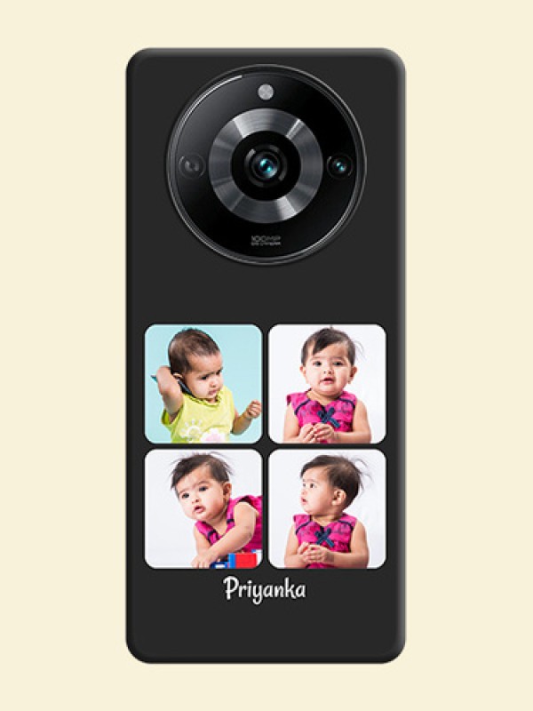 Floral Art with 6 Image Holder - Photo on Space Black Soft Matte Mobile Case - Realme 11 Pro 5G