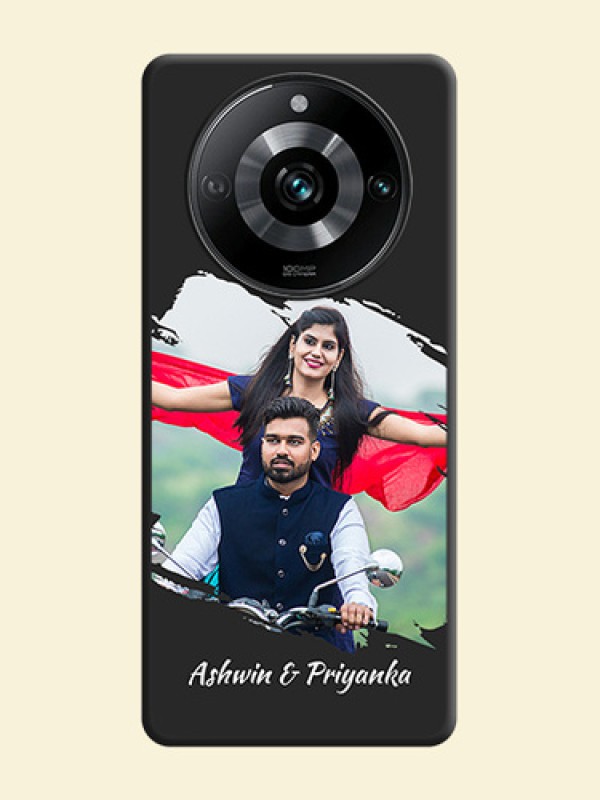 Grunge Brush Strokes - Photo on Space Black Soft Matte Back Cover - Realme 11 Pro 5G