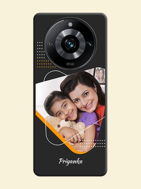 Yellow Triangle - Photo on Space Black Soft Matte Phone Cover - Realme 11 Pro 5G