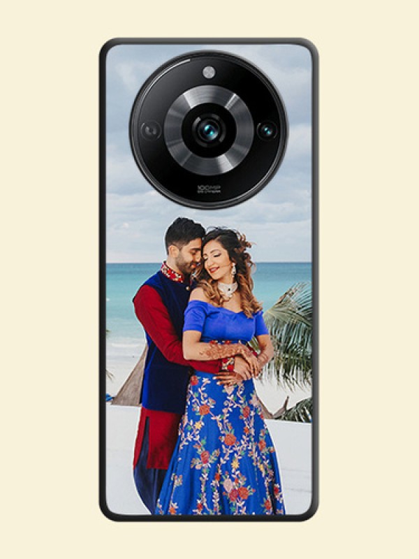 Full Single Pic Upload On Space Black Personalized Soft Matte Phone Covers - Realme 11 Pro 5G