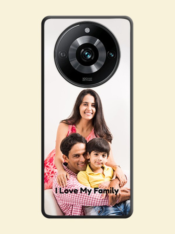 Full Single Pic Upload With Text On Space Black Personalized Soft Matte Phone Covers - Realme 11 Pro 5G