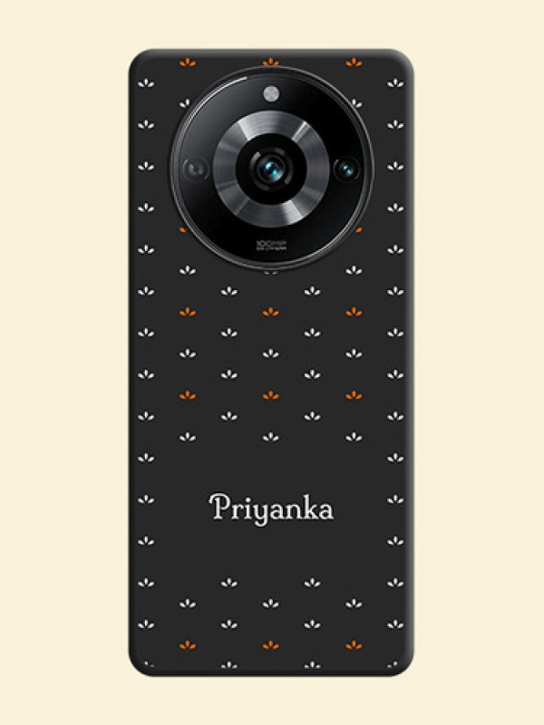 Simple Pattern With Custom Text On Space Black Personalized Soft Matte Phone Covers - Realme 11 Pro 5G