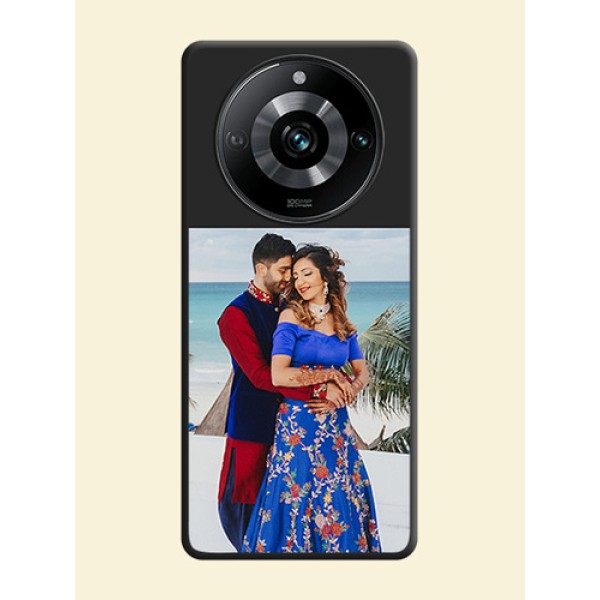 Image Upload With Space Black Color On Custom Soft Matte Mobile Back Cover - Realme 11 Pro 5G