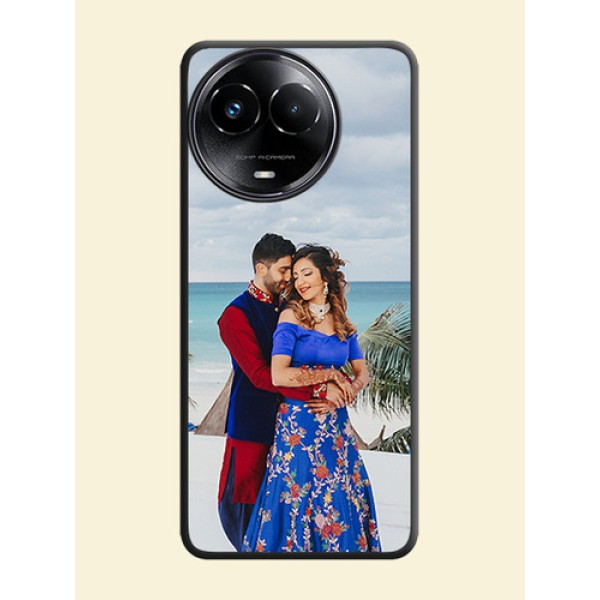 Full Single Pic Upload On Space Black Custom Soft Matte Mobile Back Cover - Realme 11X 5G Full Single Pic Upload On Space Black Custom Soft Matte Mobile Back Cover - Realme 11X 5G