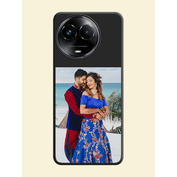 Image Upload With Space Black Color On Custom Soft Matte Mobile Back Cover - Realme 11X 5G