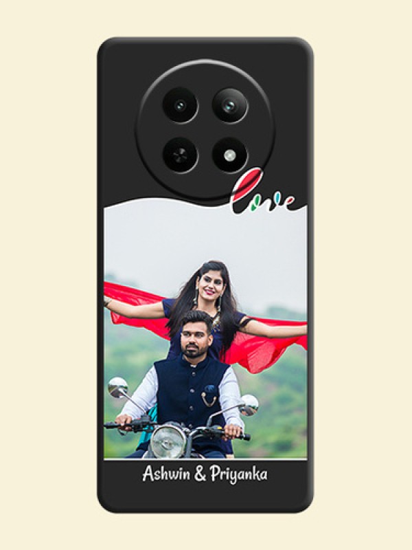 Fall in Love Pattern with Picture - Photo on Space Black Soft Matte Mobile Case - Realme 12 5G