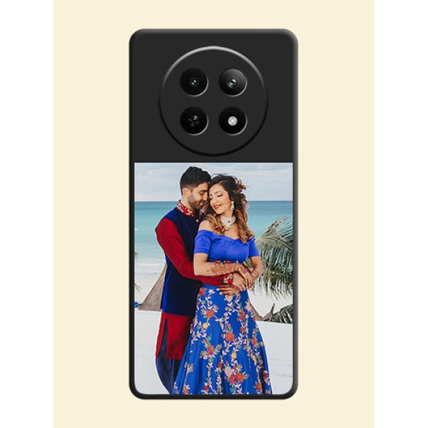Image Upload With Space Black Color On Custom Soft Matte Mobile Back Cover - Realme 12 5G