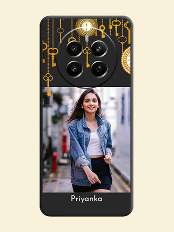 Decorative Design with Text on Space Black Custom Soft Matte Back Cover - Realme 12 Plus 5G