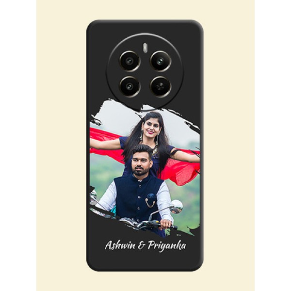 Grunge Brush Strokes - Photo on Space Black Soft Matte Back Cover - Realme 12 Plus 5G