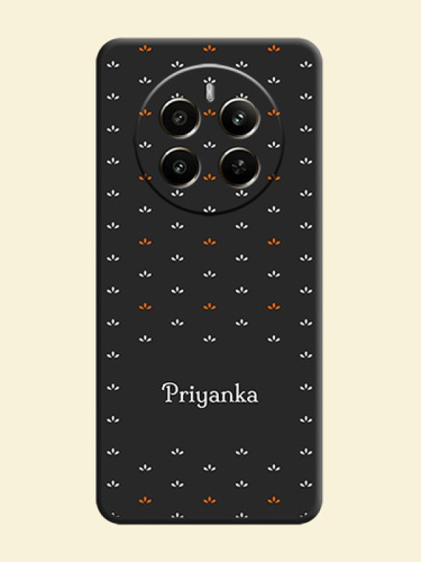 Simple Pattern With Custom Text On Space Black Personalized Soft Matte Phone Covers - Realme 12 Plus 5G