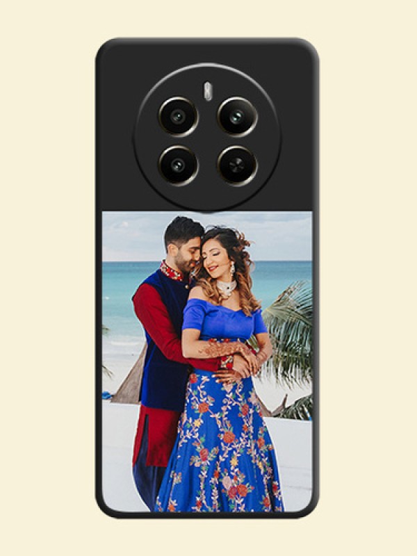 Image Upload With Space Black Color On Custom Soft Matte Mobile Back Cover - Realme 12 Plus 5G